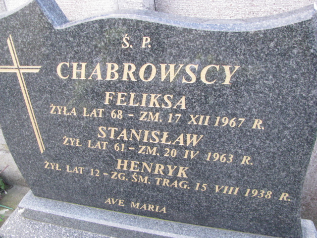 Feliksa Chabrowska  Jeżów - Grobonet - Wyszukiwarka osób pochowanych