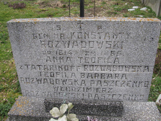 TEOFILA BARBARA Rozwadowska Paszczenko Jeżów - Grobonet - Wyszukiwarka osób pochowanych